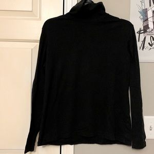 Black Turtleneck Top 100% Cotton